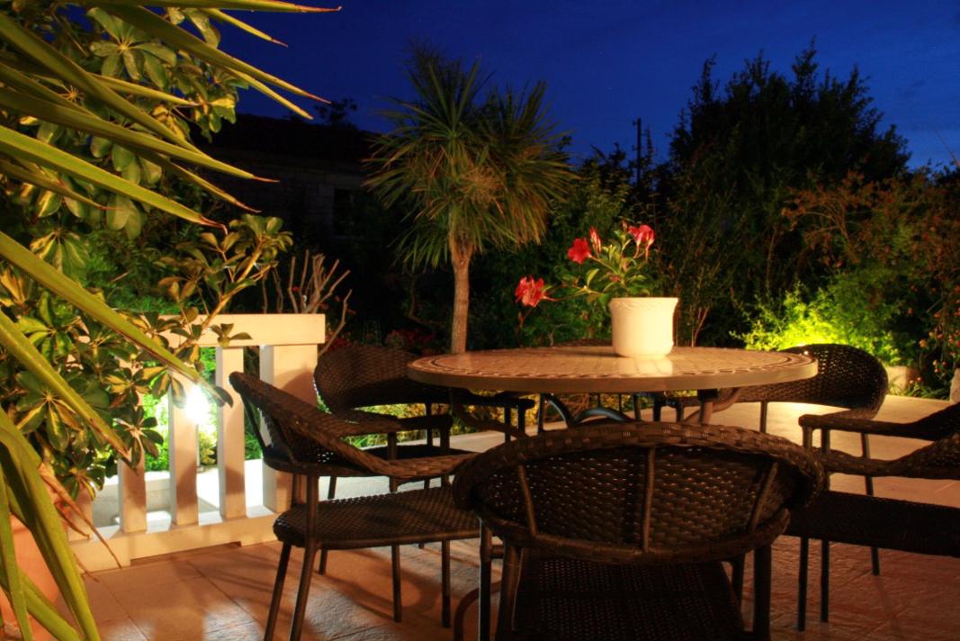 Terrace at night